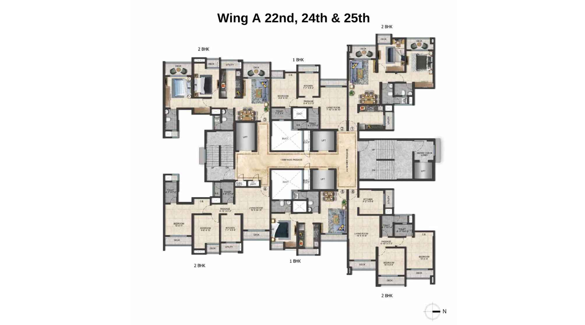 Mahavir-Square-Floor-Plan-Wing-A-22nd-24th-25th