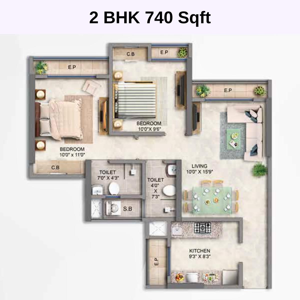 Mahavir-Square-Floor-Plan-Wing-A-2-BHK-740-Sqft