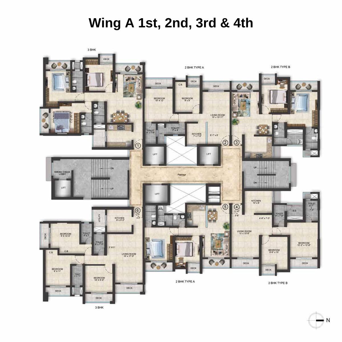 Mahavir-Square-Floor-Plan-Wing-A-1st-2nd-3rd-4th